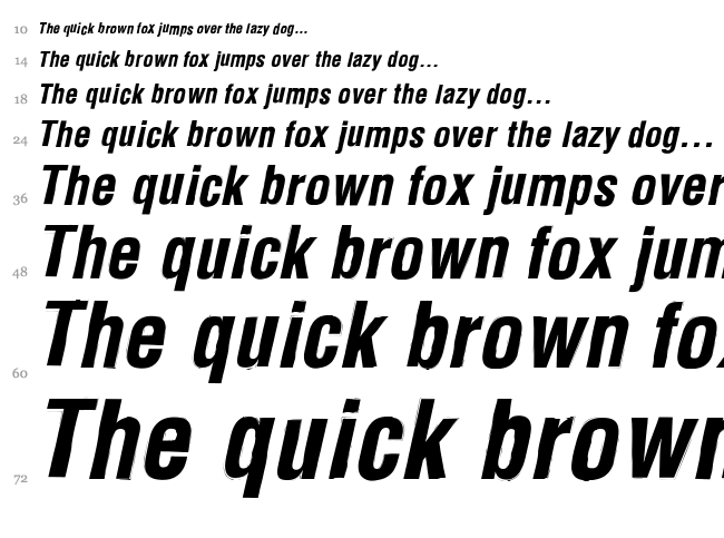 Newside FP font waterfall